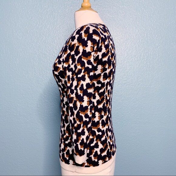 Ann Taylor Animal Print Wool Sweater - Picture 3 of 5